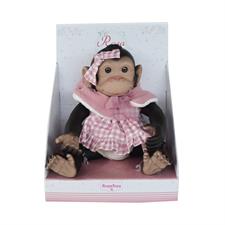 Scimmietta Baby 42cm Vestito Rosa 3342