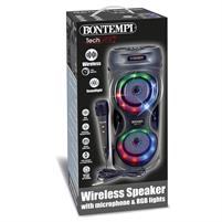 Bontempi Karaoke Cassa Torre Wireless con Microfono 491040