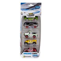 Fast Wheels Pack 5 Auto Diecast Dream Cars GGI240065