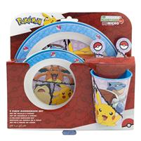 Pokemon Piatti Set 5pz con Bicchiere ST08010